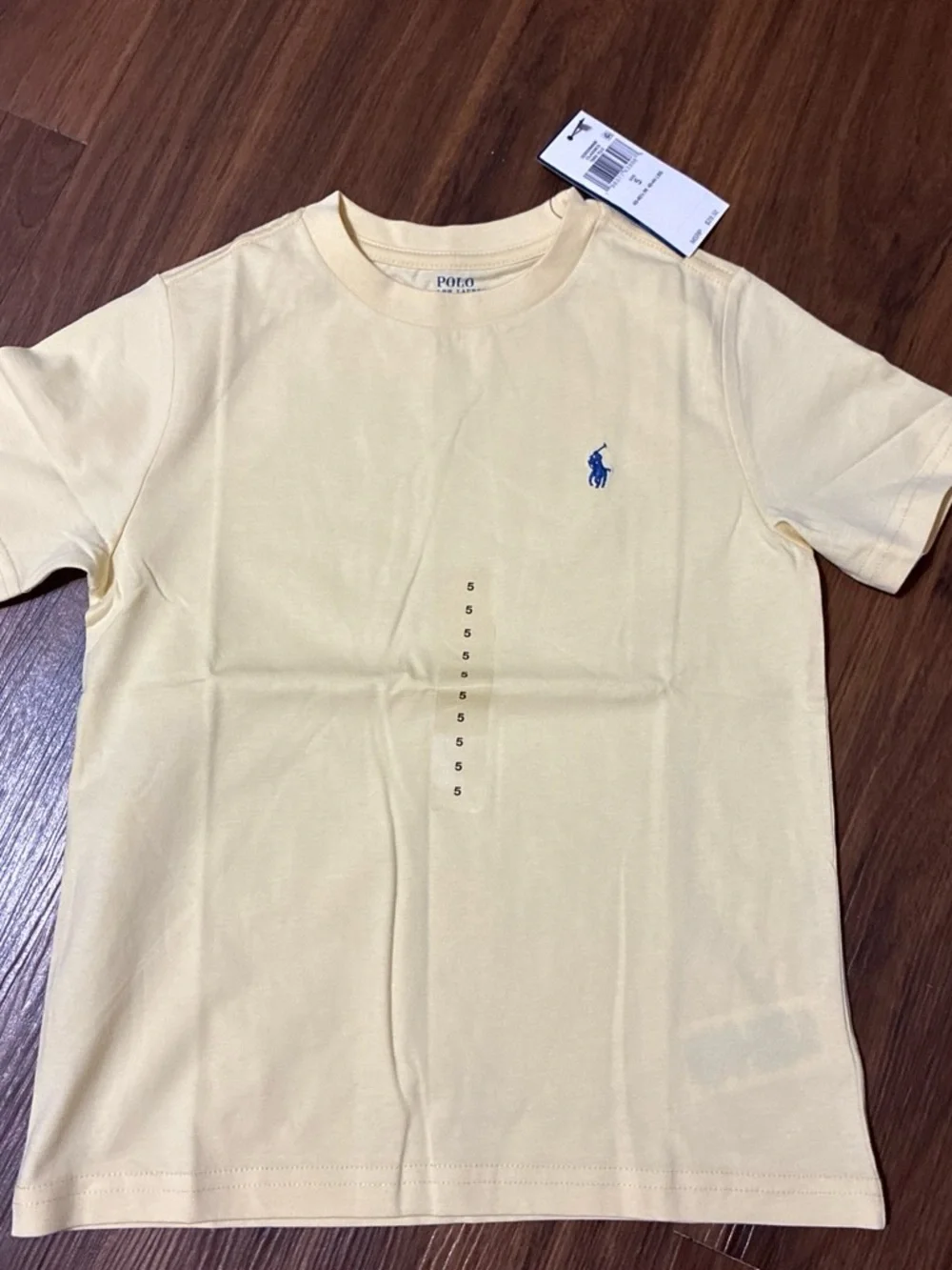 Polo by Ralph Lauren Pale Yellow Tee with Navy Logo